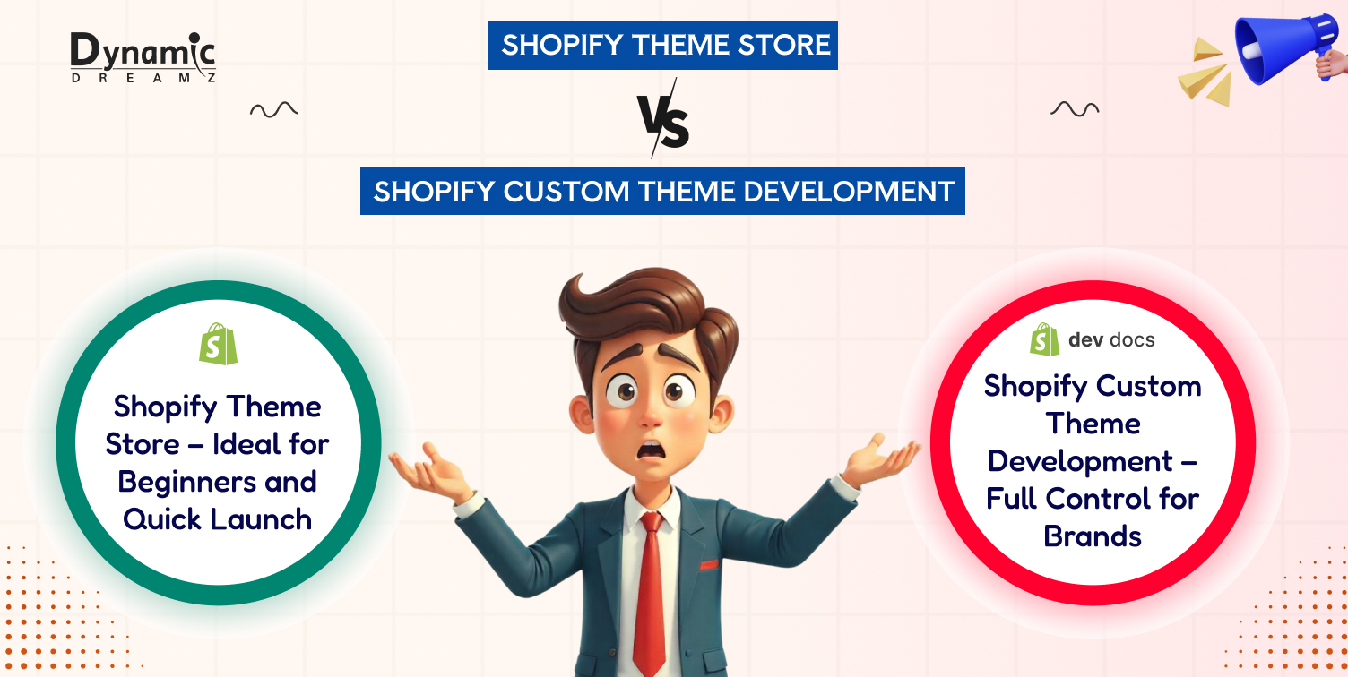 Shopify Theme Store vs. Shopify Custom Theme Development Images