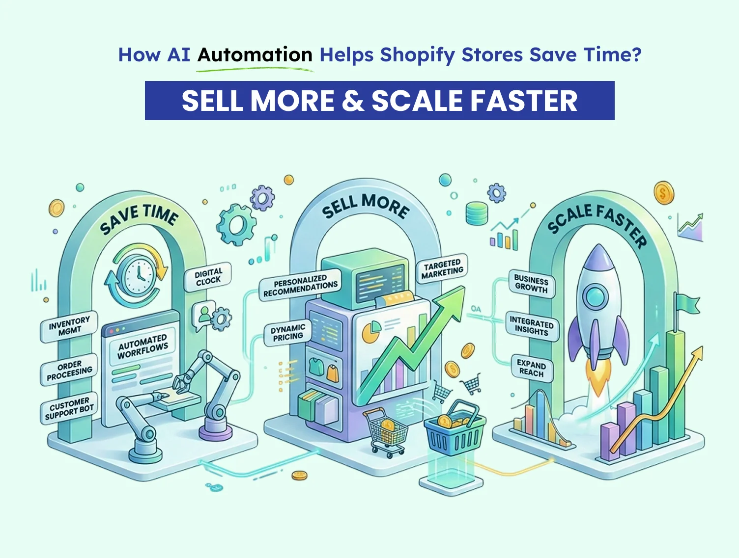 How AI Automation Helps Shopify Stores Save Time? Sell More & Scale Faster
